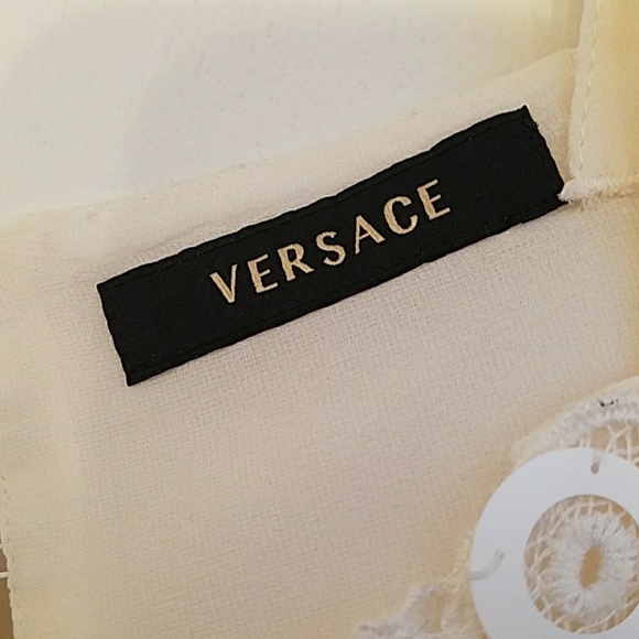 VERSACE 100% SILK SLEEVELESS TOP - Picture 2 of 8